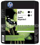 HP-6ZA53FN140-6ZA53FN-6ZA53BN140-HP-67XL-Black-Twin-Pack-6ZA53BN