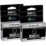 Lexmark-14N1347-14N1292-14N1203-14N1187-14N0848-Lexmark-100XL-Black-Twin-Pack-14N0683