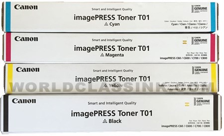 Genuine Canon ImagePRESS T01 Toner Set CMYK Inc VAT 